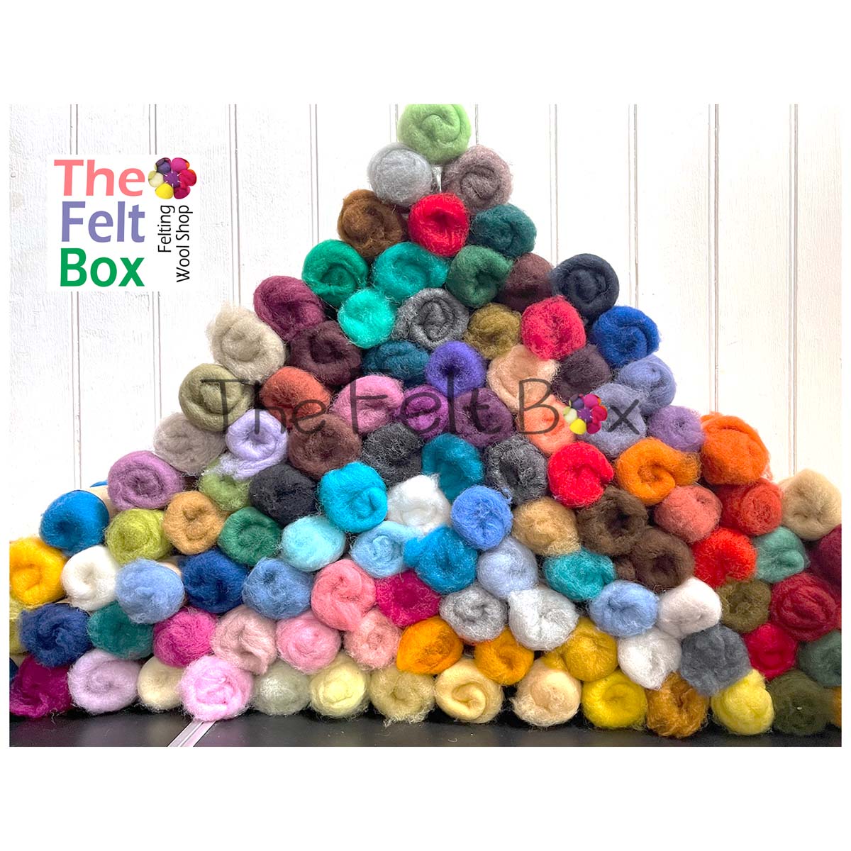 Carded Needle Felting Wool Bumper Bulk Workshop Starter TheFeltBox ® 105 Colours x 100g