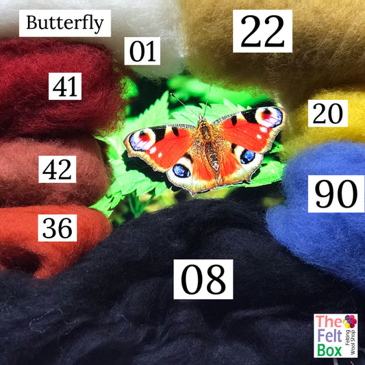 Felting Wool Set Cocker Butterfly Wool Only 50g