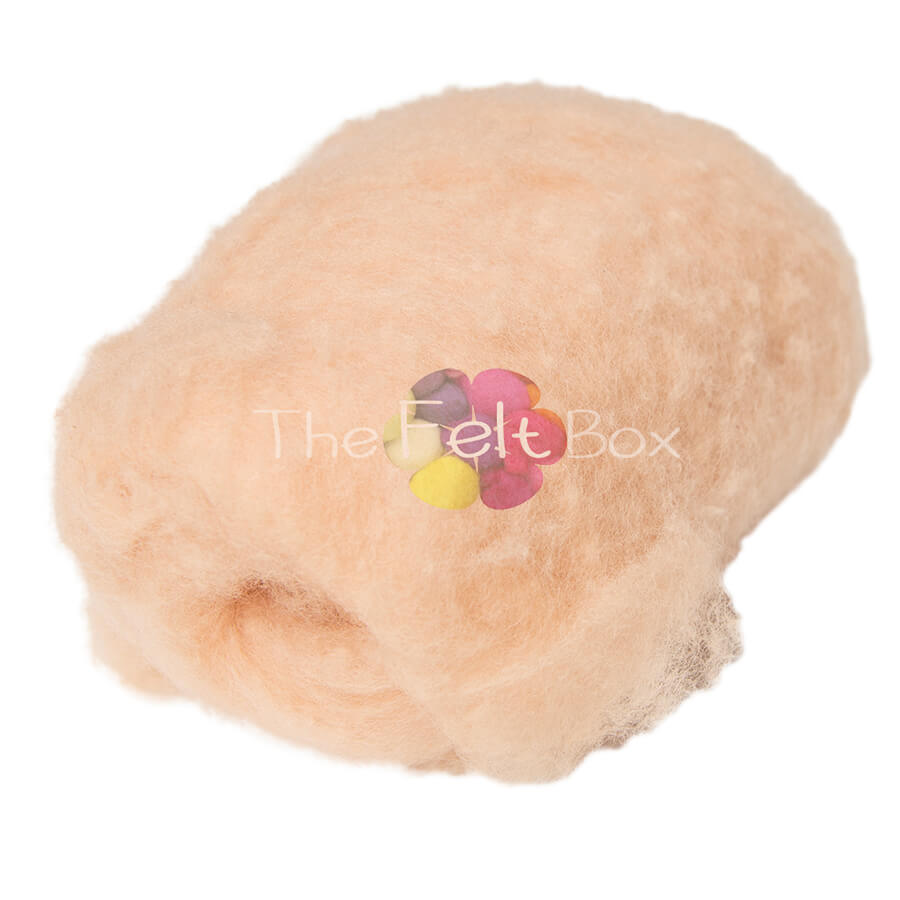 Carded Merino Wool For Felting, Wool Felting Batting, Nude (M49)