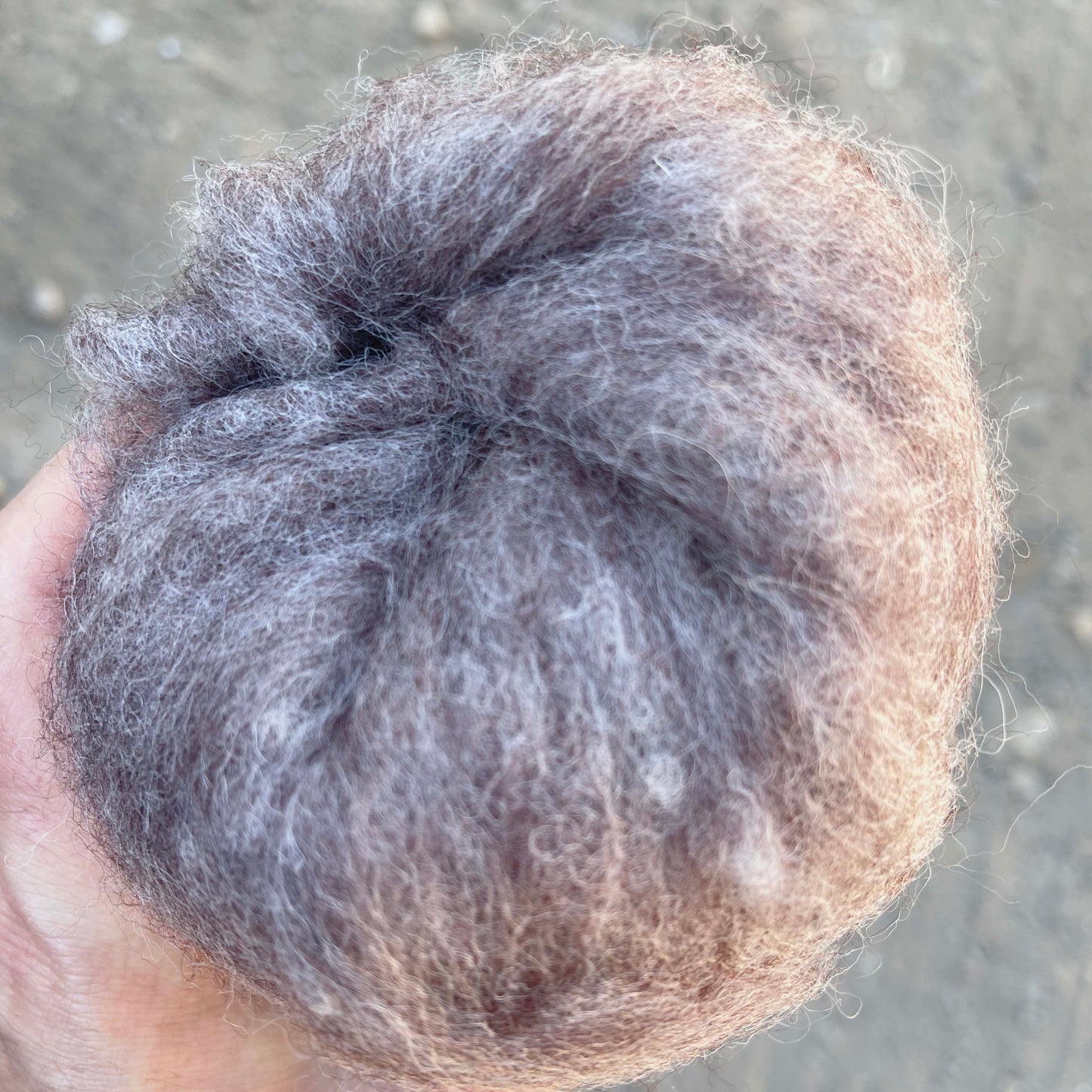 Carded NZ Wool For Needle Felting Batts -Mottled Brown #103