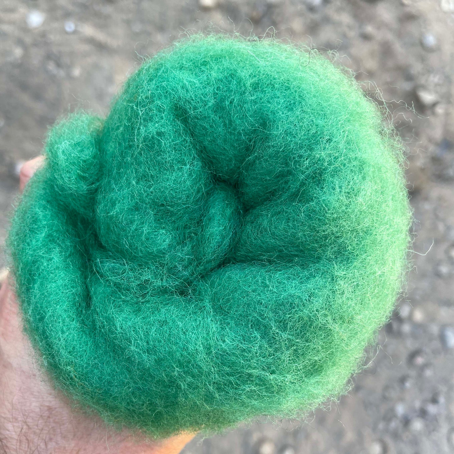 Carded Wool For Felting, Needle Felting Batting, Cactus ( 108 )
