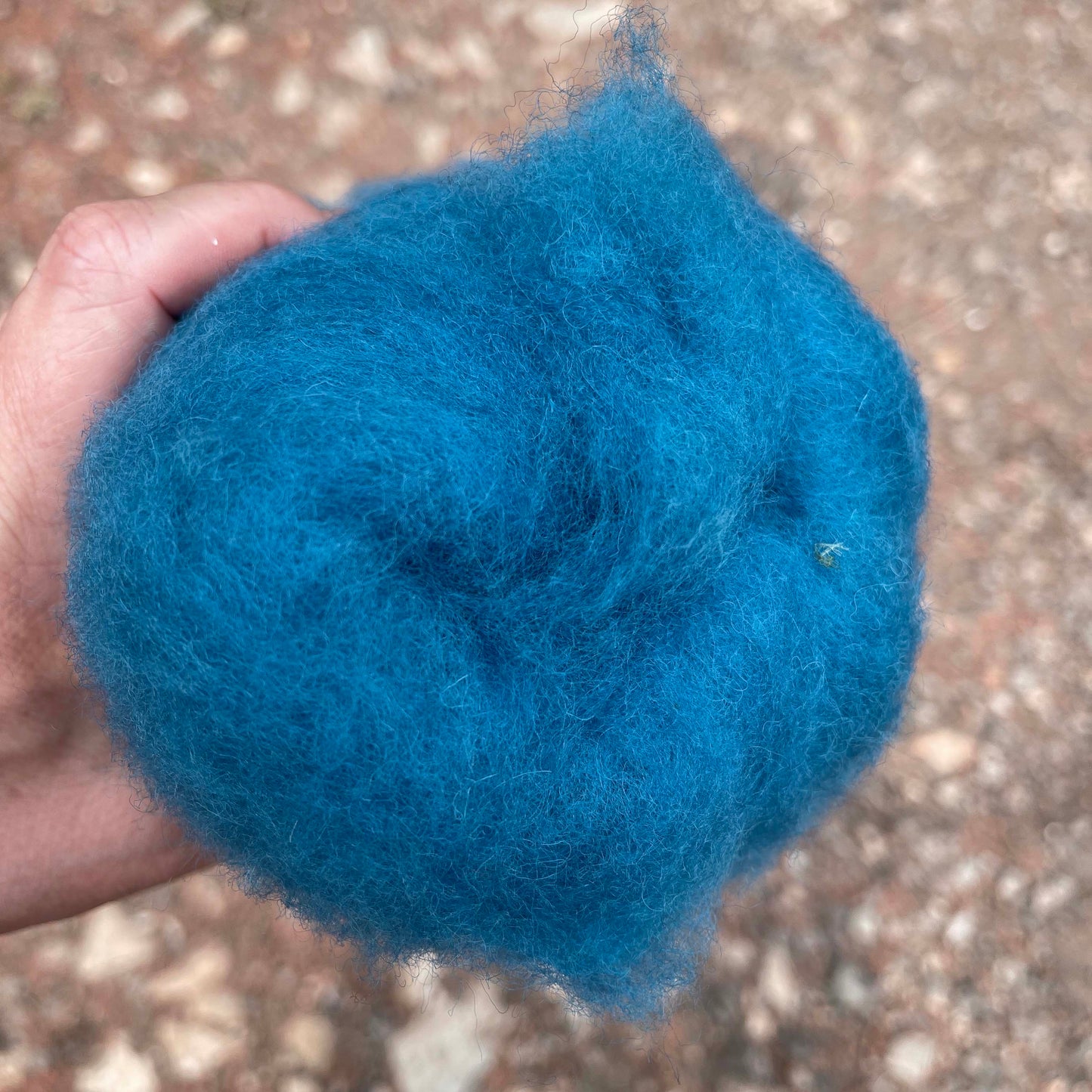 Carded NZ Wool For Needle Felting Batts - Azure #93