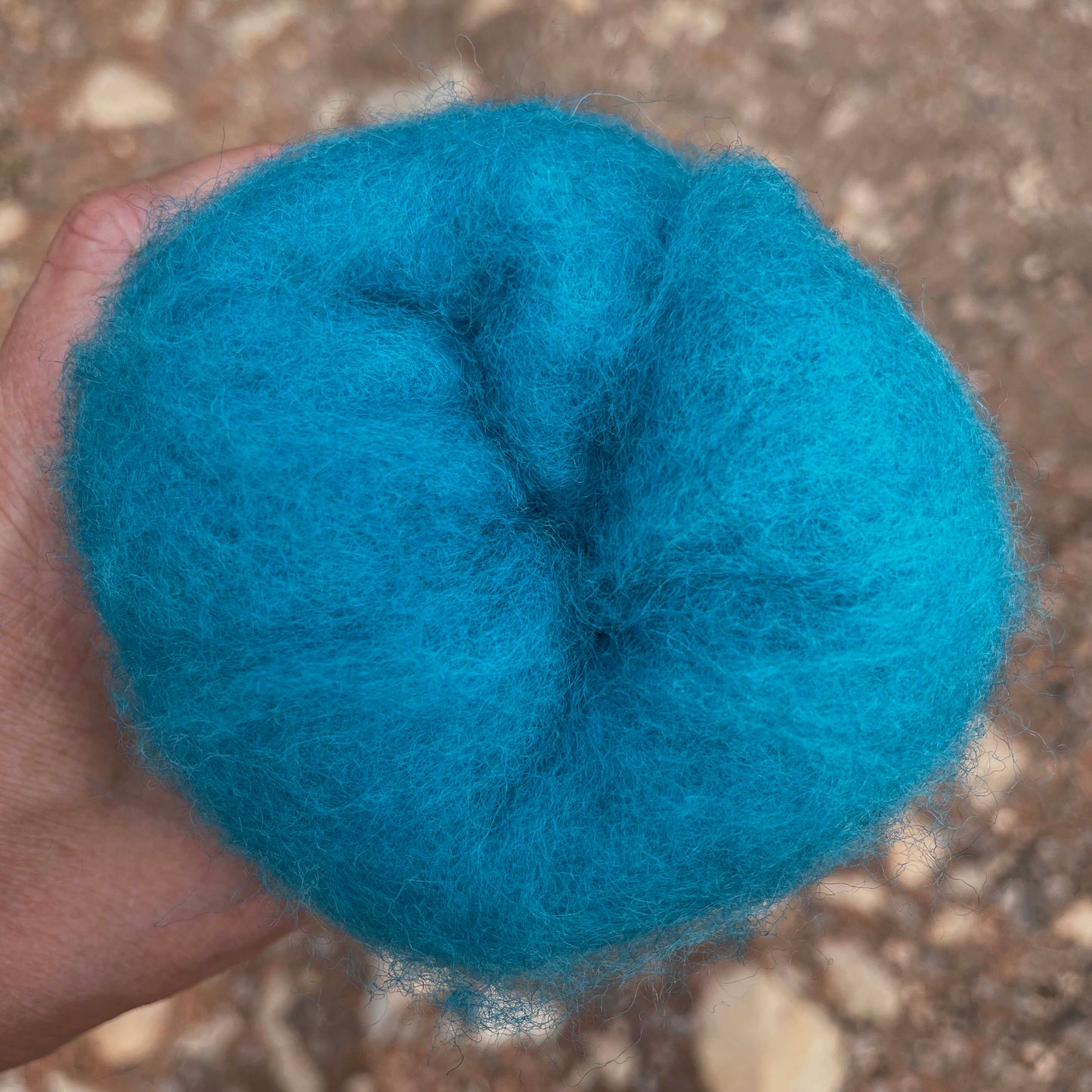 Carded NZ Wool For Needle Felting Batts - Turquoise Blue #96