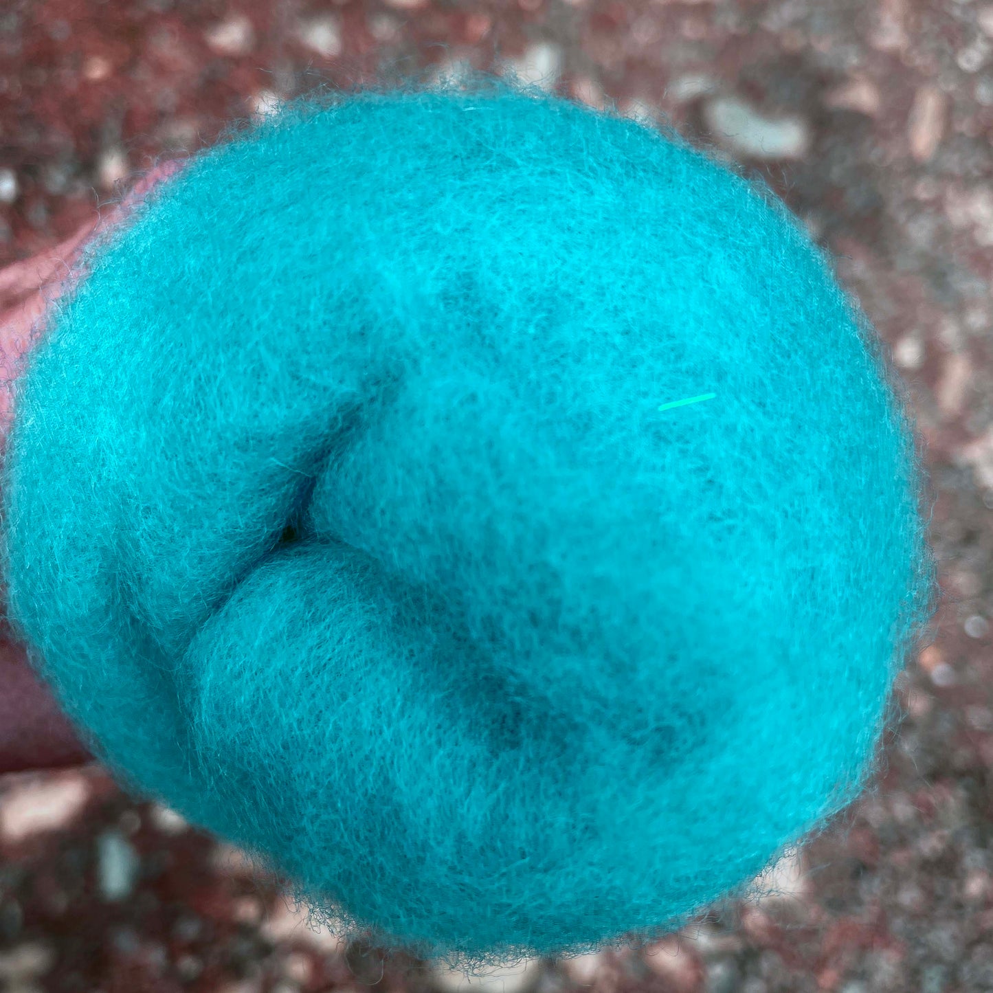 Carded NZ Wool For Needle Felting Batts - Bright Turquoise #98