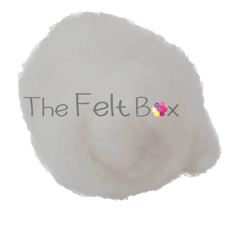 Carded NZ Wool for Needle Felting – Snow White #100 (Creamy Batch)