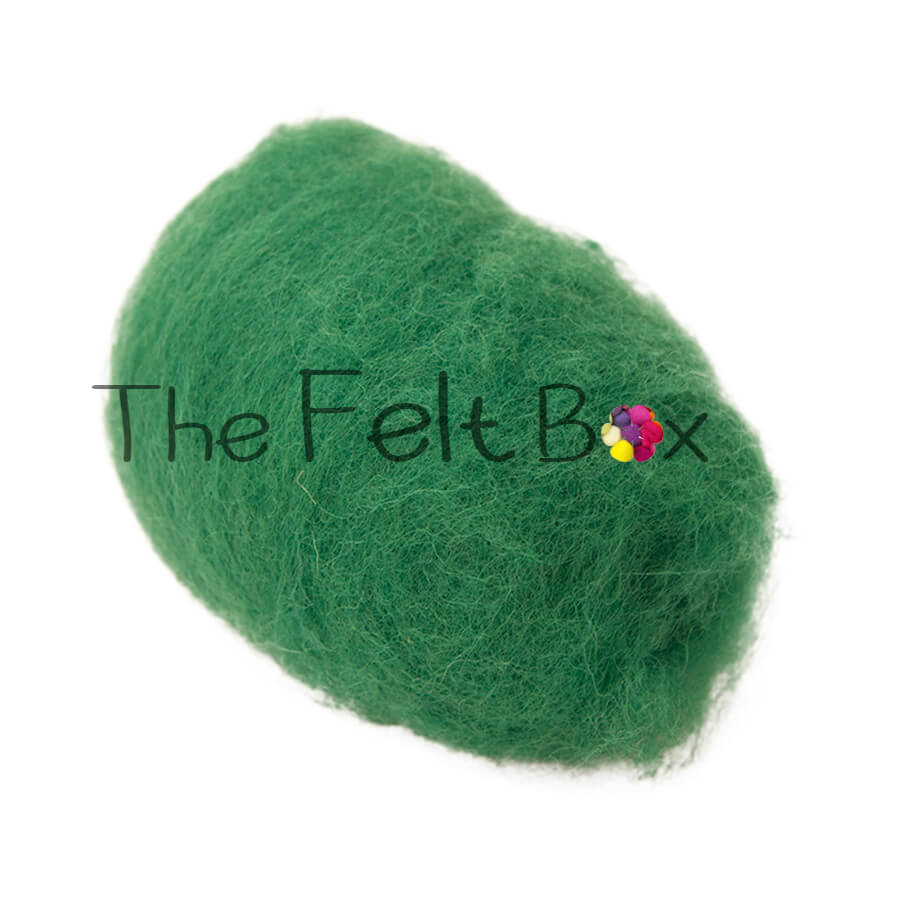 Carded NZ Wool For Needle Felting Batts - Generic Green- Cactus #108
