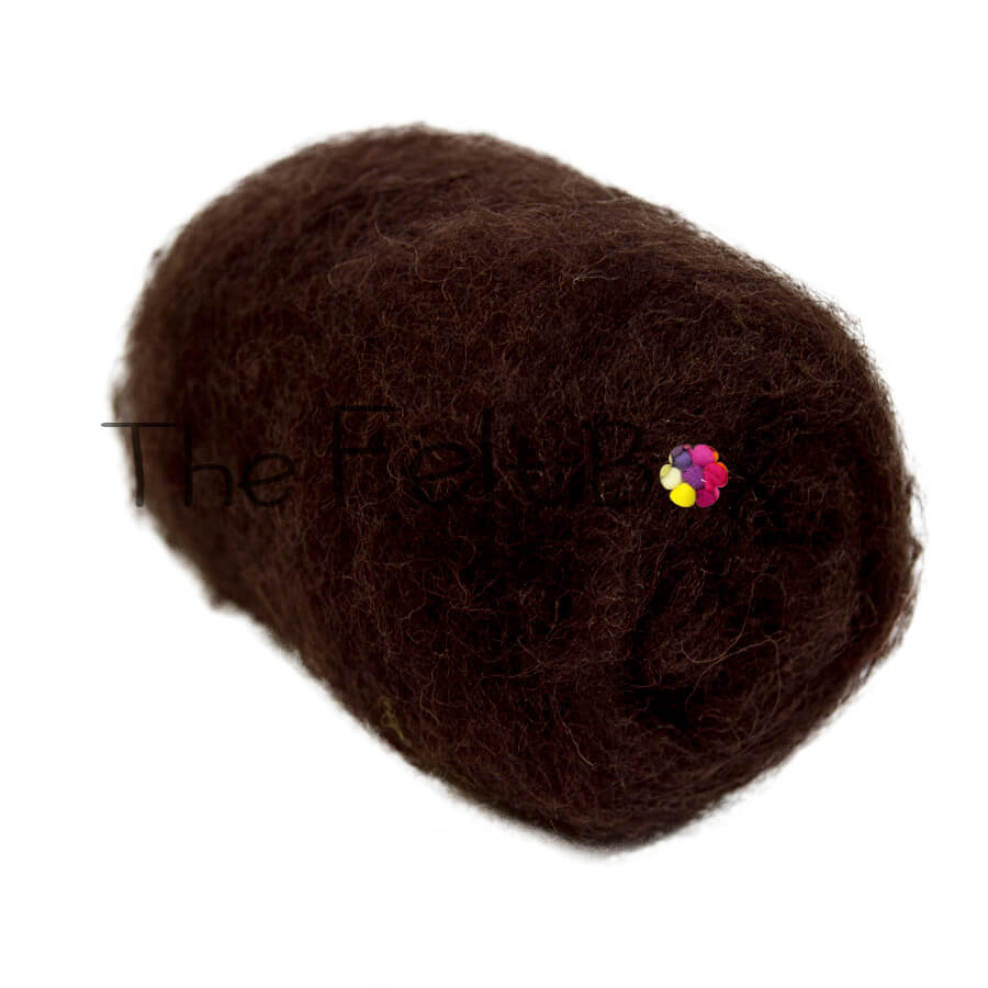 Carded NZ Wool For Needle Felting Batts - Earth #115