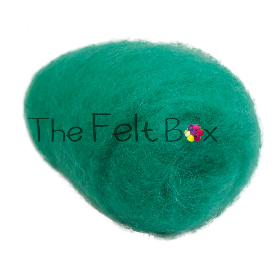 Carded NZ Wool For Needle Felting Batts - Magic Mint #116