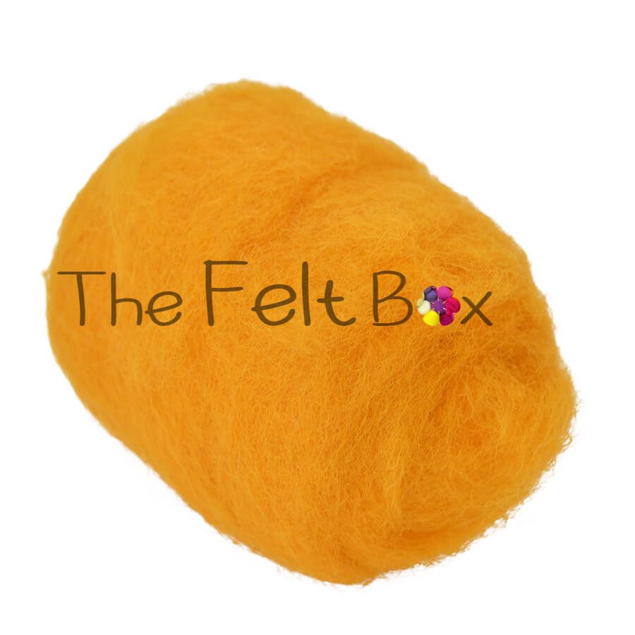 Carded NZ Wool For Needle Felting Batts - Curry #13