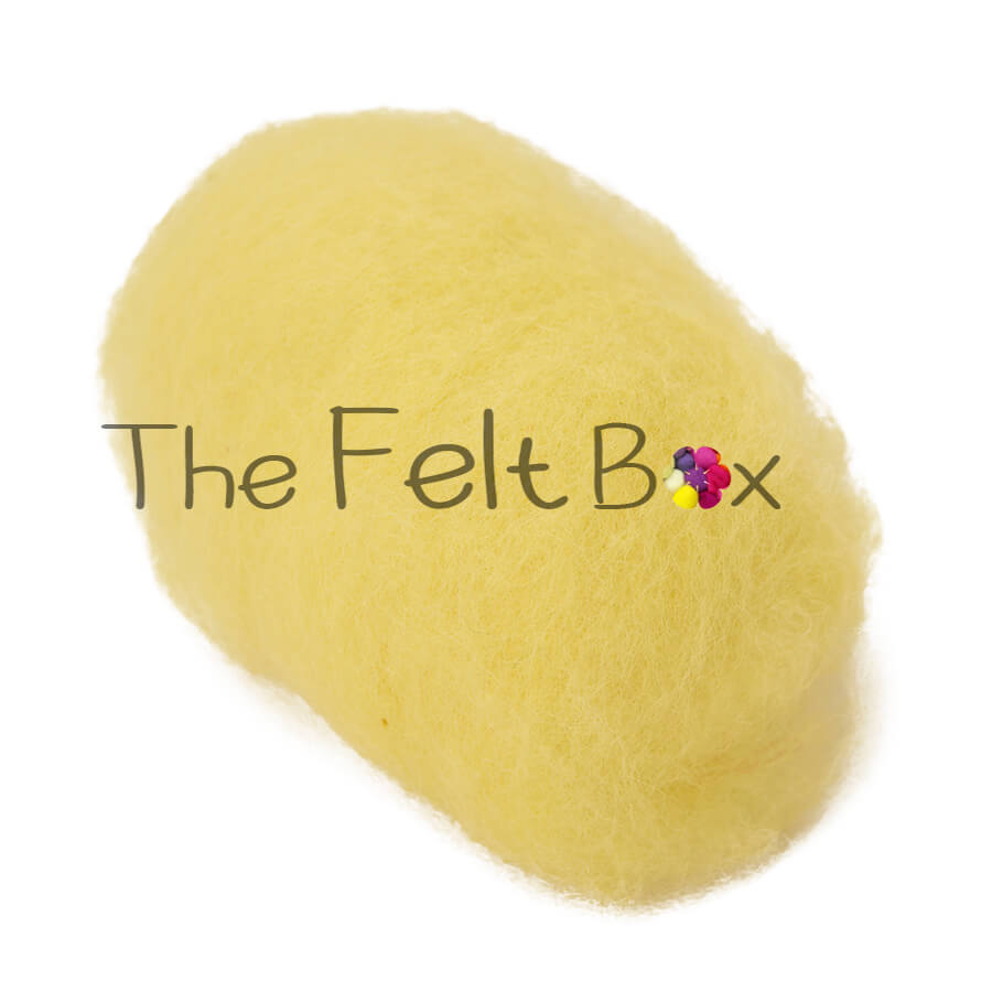 Carded NZ Wool For Needle Felting Batts - Primrose #26