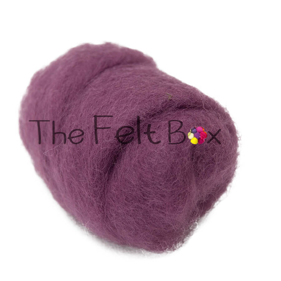 Carded NZ Wool For Needle Felting Batts - Amethyst #51