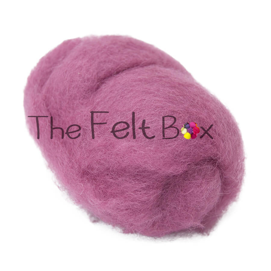 Carded NZ Wool For Needle Felting Batts - Orchid #54