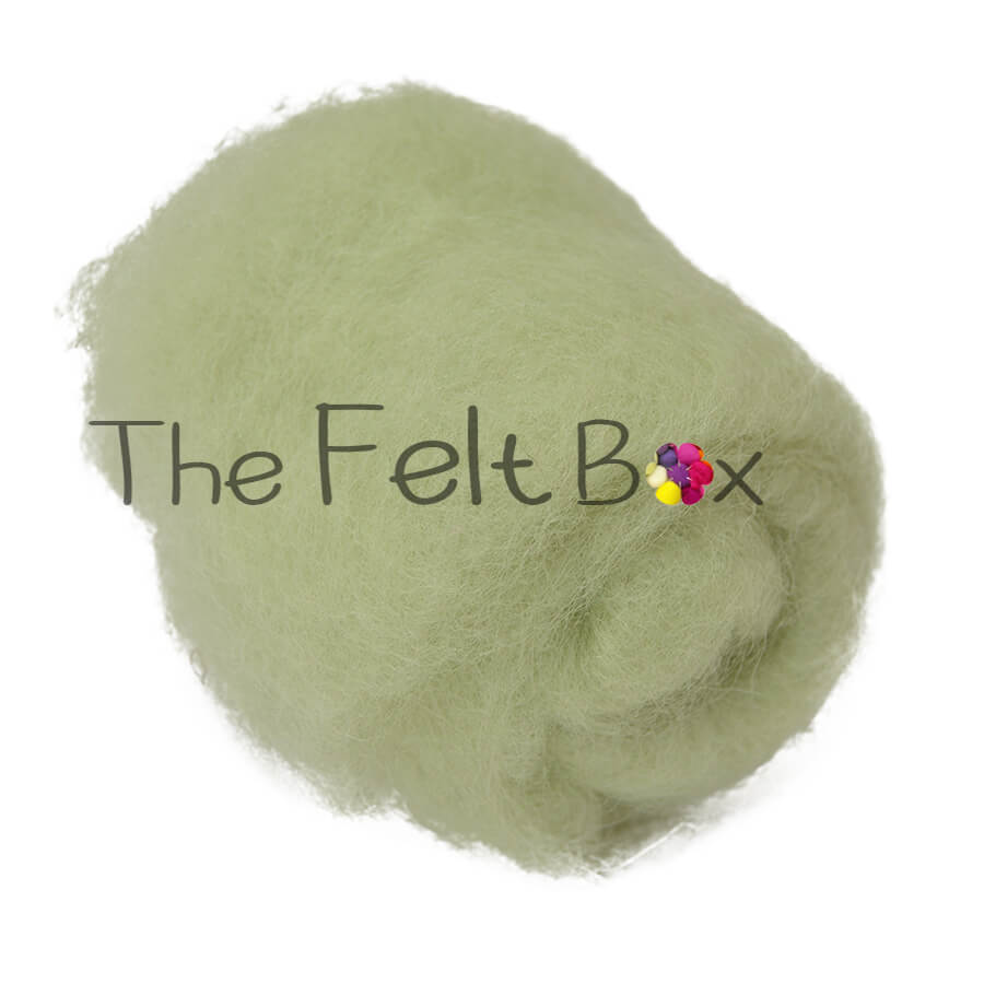 Carded NZ Wool For Needle Felting Batts - Pistachio #62