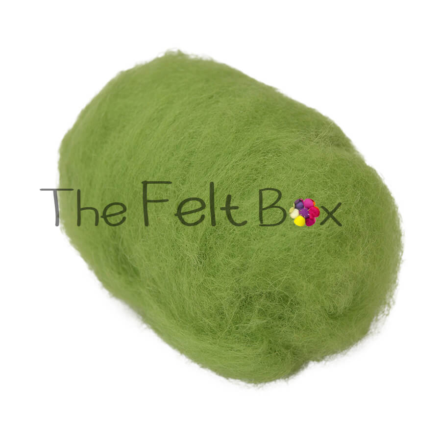 Carded NZ Wool For Needle Felting Batts - Spring Grass #78