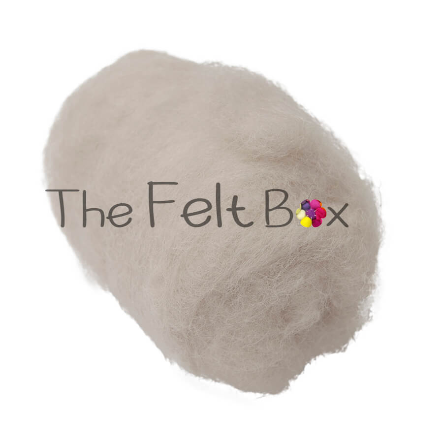 Carded NZ Wool For Needle Felting Batts - Linen #82