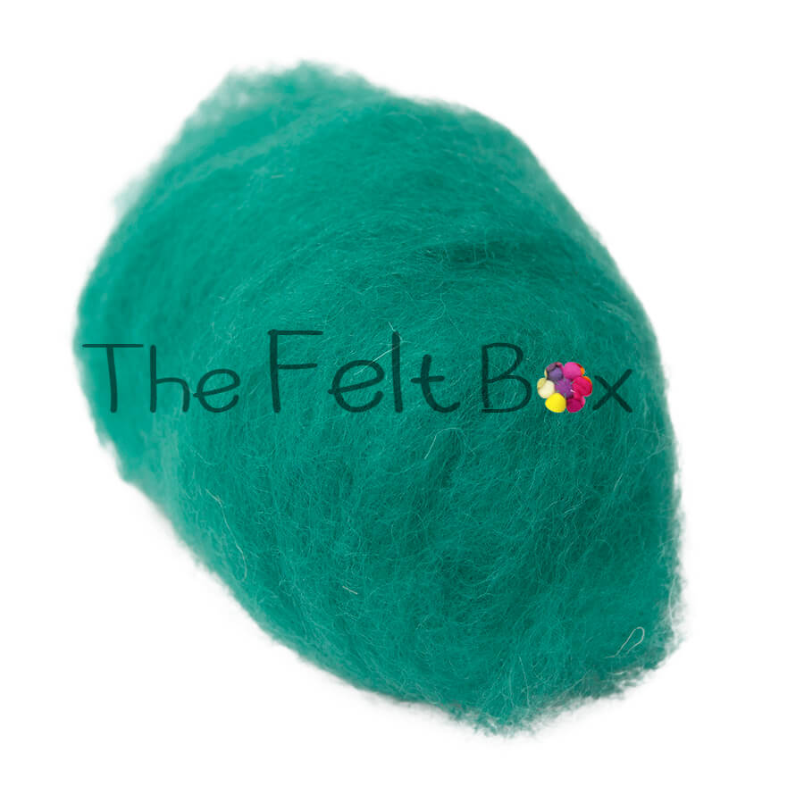 Carded NZ Wool For Needle Felting Batts - Aquamarine #83