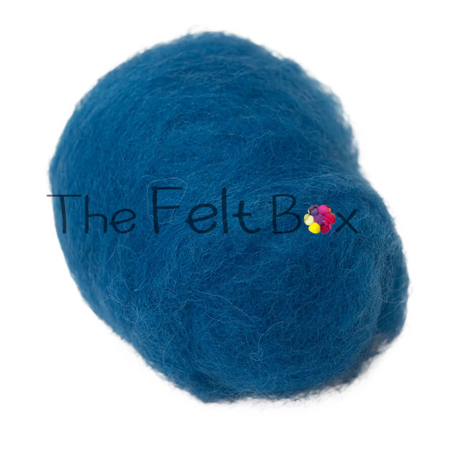 Carded NZ Wool For Needle Felting Batts - Azure #93