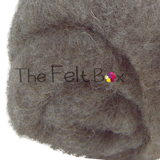 Carded Batts Jacob Natural Grey / Brown Needle Felting Core Wool 200g