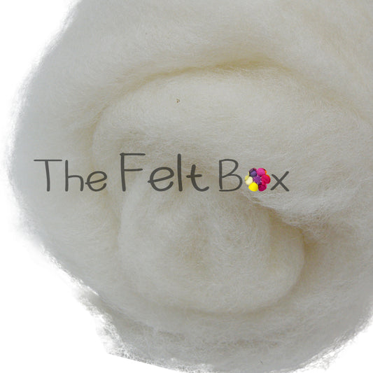 Carded Batts Norwegian Natural Cream Needle Felting Core Wool 200g