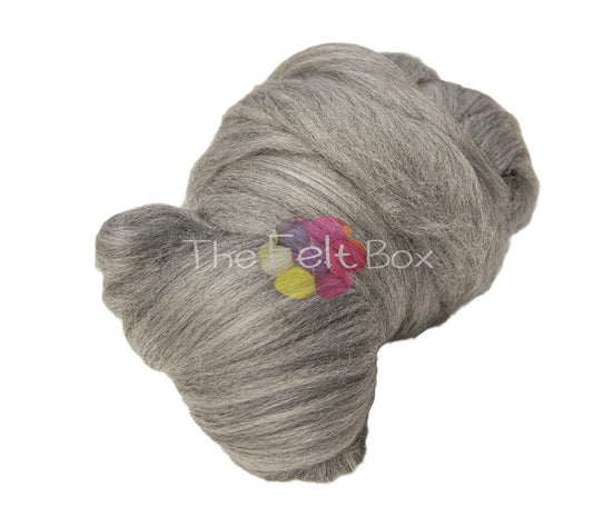 Merino Roving Felting Wool Top 3D 2D Nuno Felting Spinning Natural Grey 23 mic