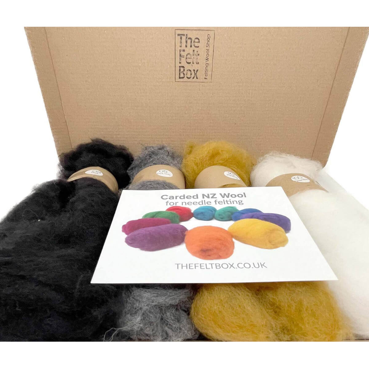 Carded Felt Needle Felting Wool Batting The Felt Box Test Box Free UK Post