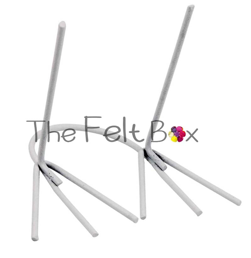 Metal Legs For Needle Felting Small White H 45 mm W 20mm