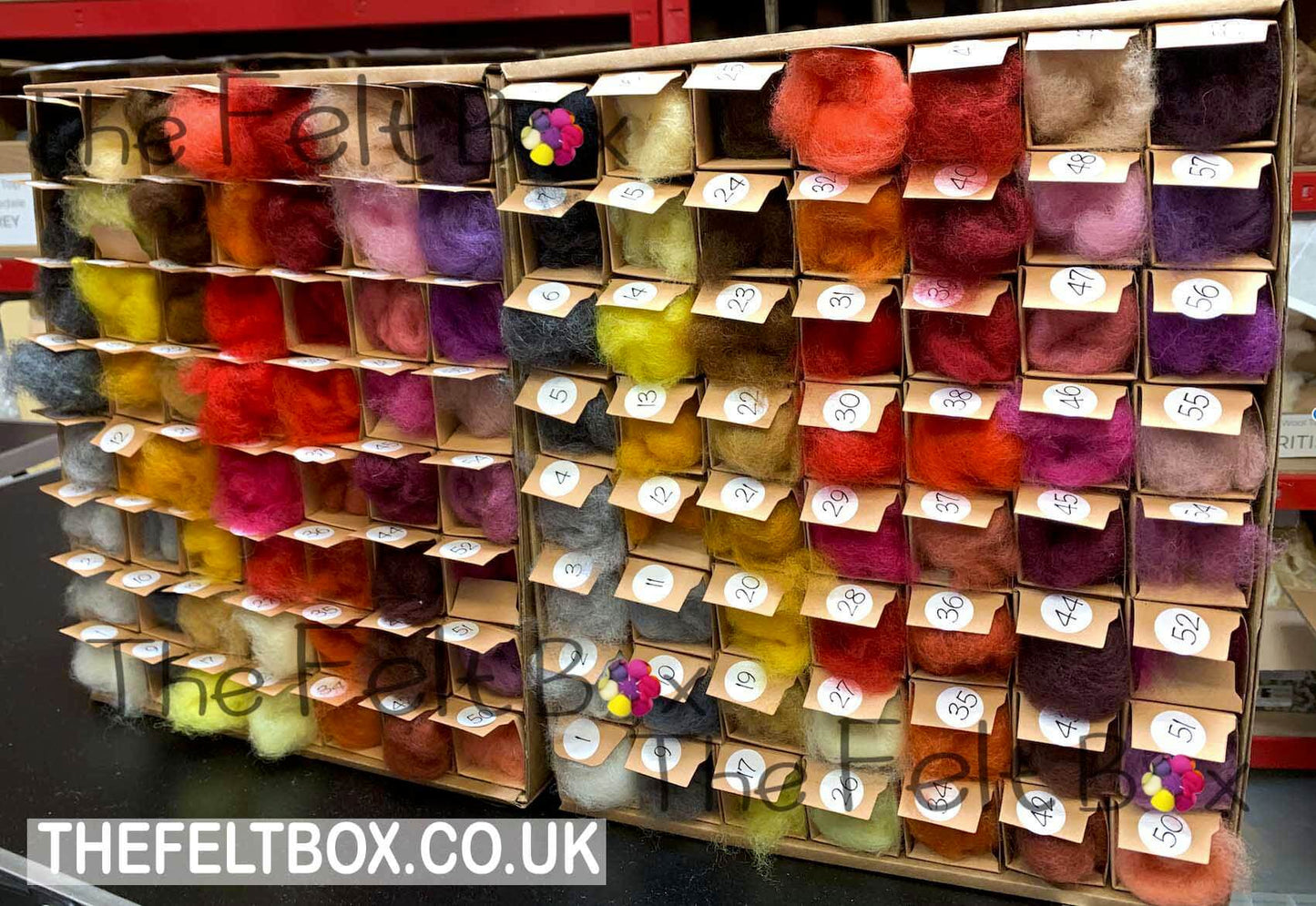 Carded Felting Wool Multi Colour Set Needle Painting Palette The Felt Box ® 111 pc