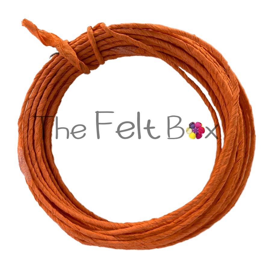 Armature Wire Needle Felting Movable Joints Paper Covered Florist Wire Orange 7m