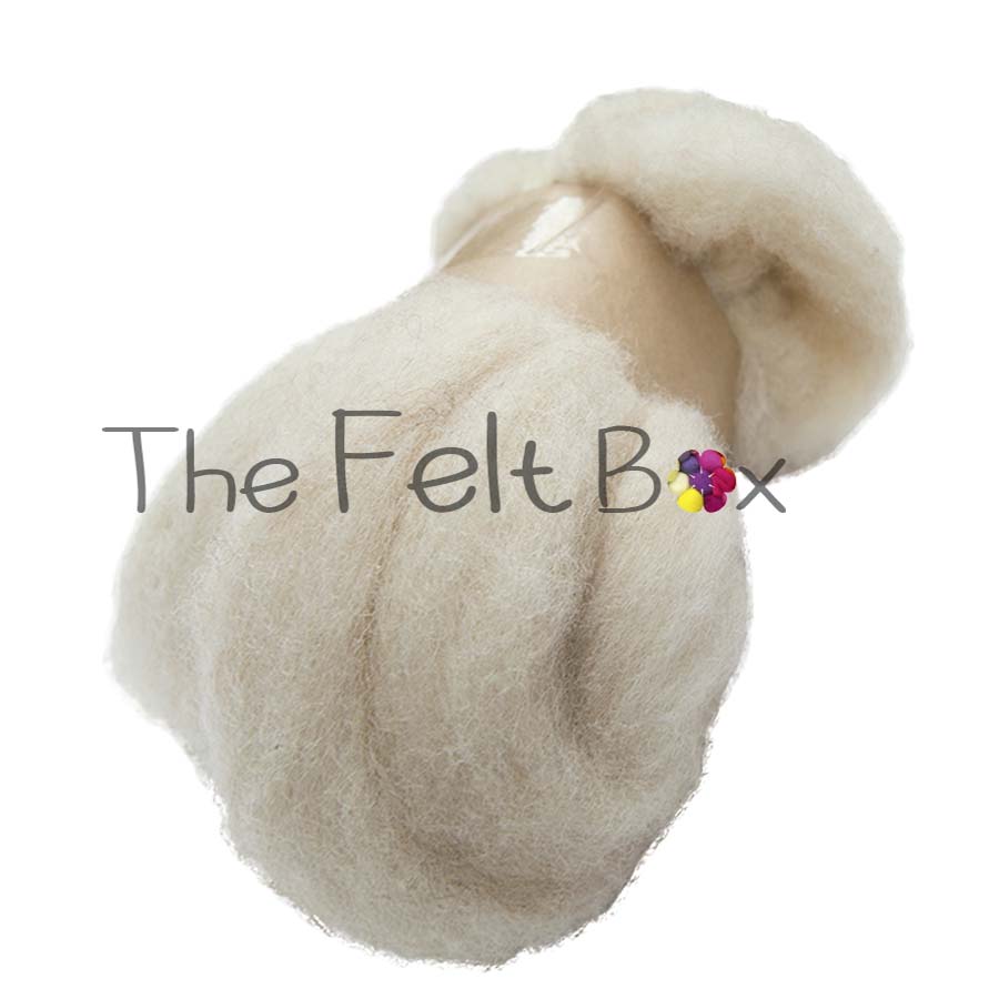 Carded Sliver Needle Felting Corriedale Fibres Beige Pale Skin Felt Peachy Cream