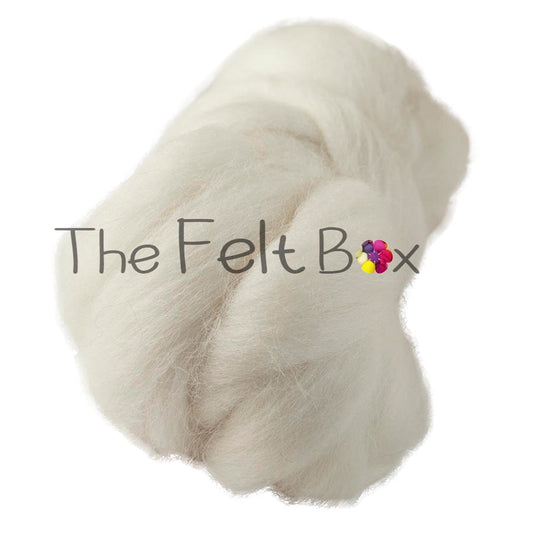 Wool Top Perendale, Felting and Spinning Fibre, Cream