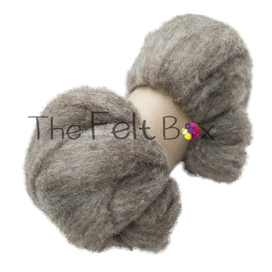 Carded Sliver Needle Felting Shetland Fibre Brown Beige Wolf Otter Felt Squirrel