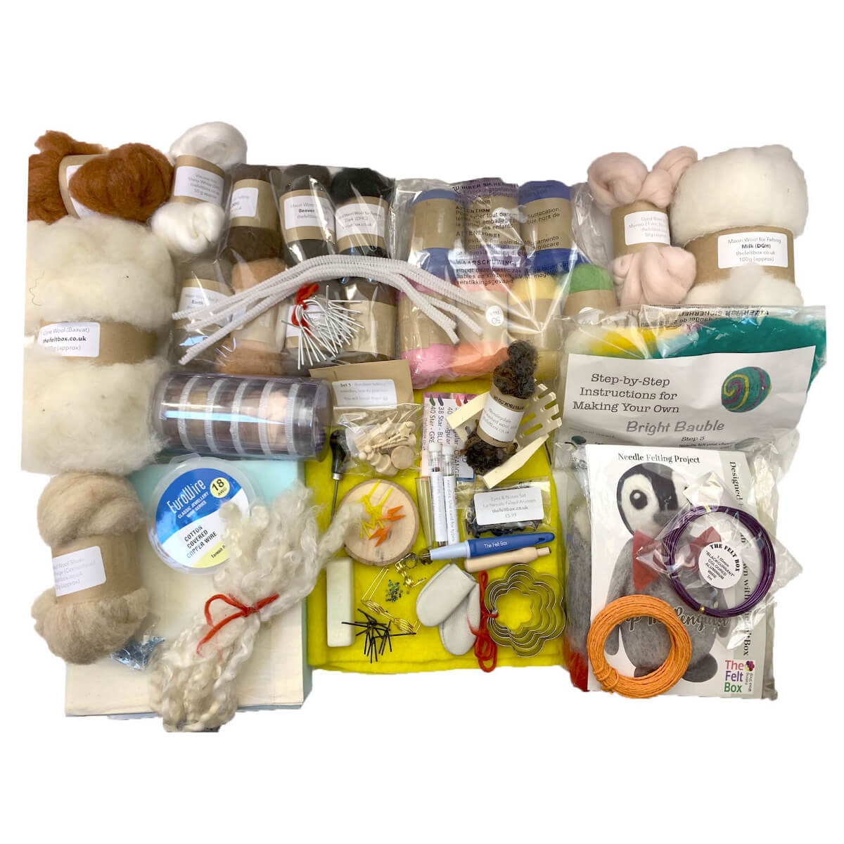 The Ultimate Needle Felting Starter Kit Wool Tools Mat Needles Value over £180