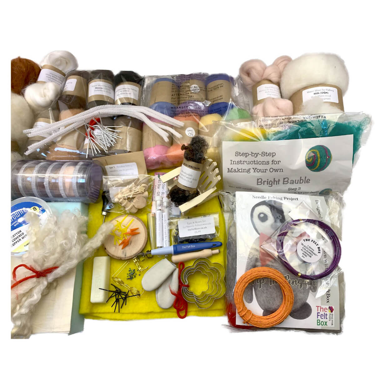 The Ultimate Needle Felting Starter Kit Wool Tools Mat Needles Value over £180