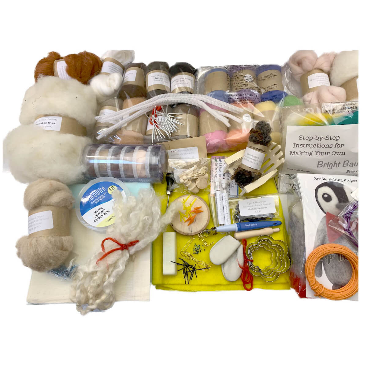The Ultimate Needle Felting Starter Kit Wool Tools Mat Needles Value over £180