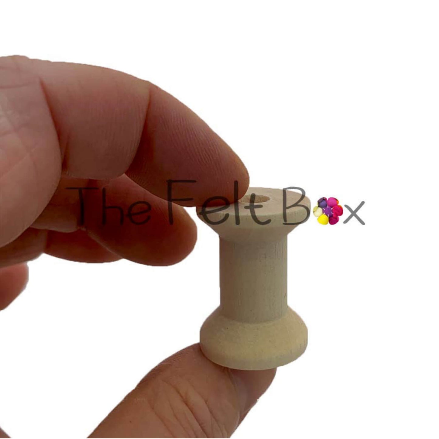 Wooden Reel Bobbin Cotton reels Spools W 21 mm H 29mm SET of 2