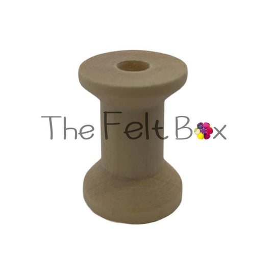 Wooden Reel Bobbin Cotton reels Spools W 21 mm H 29mm SET of 2