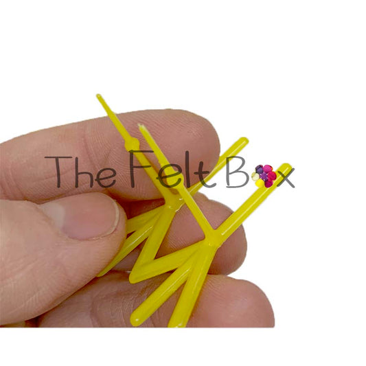 Yellow Plastic Legs For Needle Felted Birds