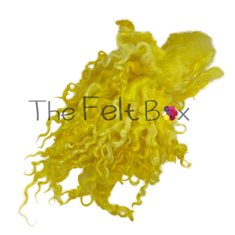 Wool Locks Separated, Fleece Wensleydale Yellow 14 g