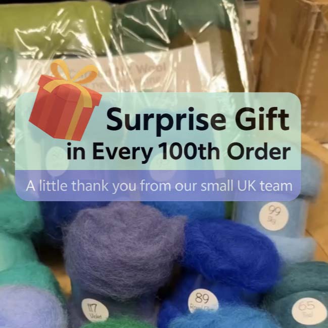 A surprise gift parcel packed by The Felt Box team in Kings Cliffe