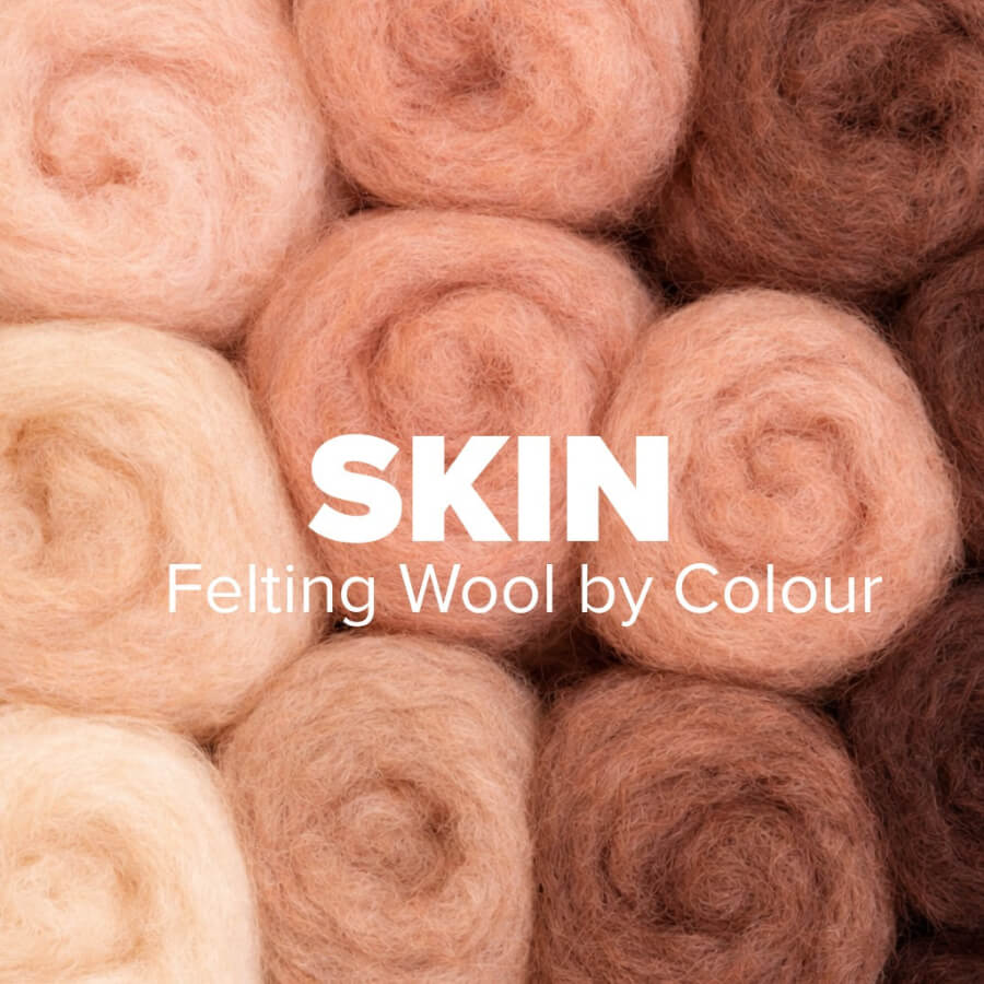Skin Color Wool Skin Flesh Tone Felting Wool | The Felt Box UK