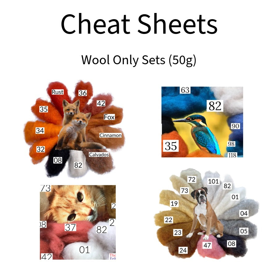 Animal Wool Packs – 50 g Wool Shades for Needle Felting – The Felt Box