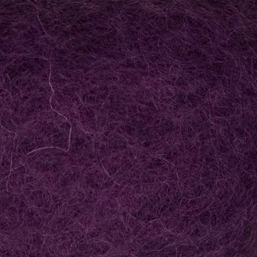 Carded Wool For Felting, Needle Felting Batting, Aubergine  ( 106 )