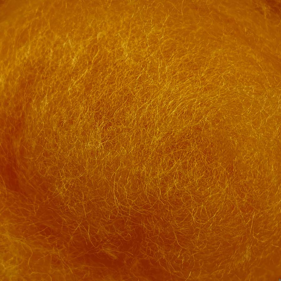 Carded Wool For Felting, Needle Felting Batting, Marigold  ( 12 )