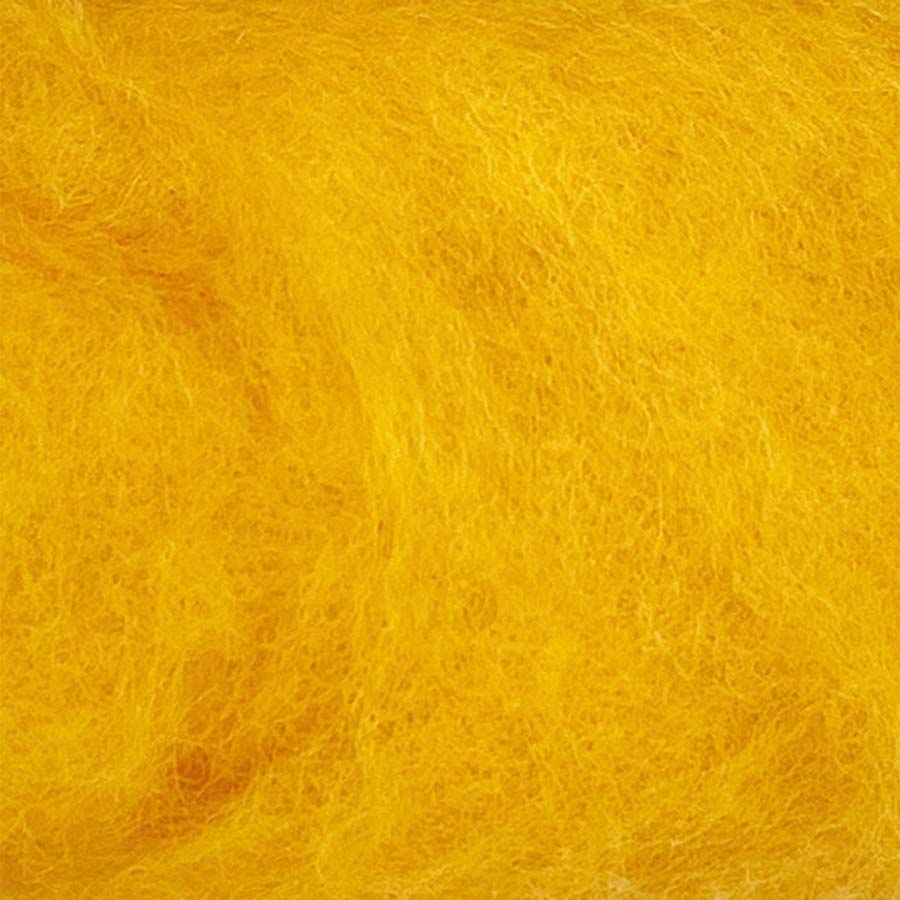 Carded Wool For Felting, Needle Felting Batting, Sunflower  ( 20 )