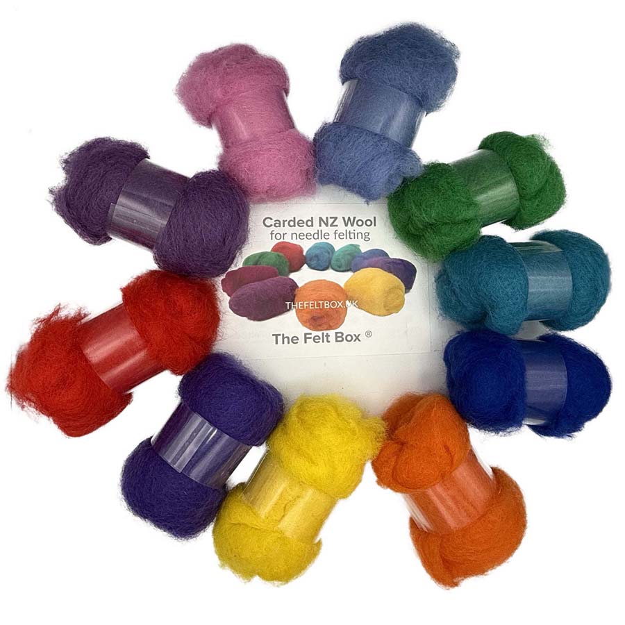 Carded Wool Shade Packs – Needle Felting Wool Mix UK | The Felt Box