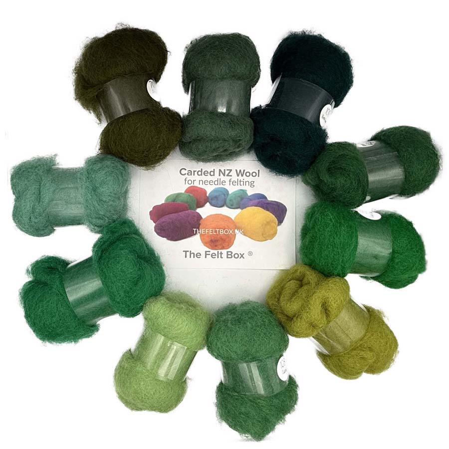 Carded Wool Shade Packs – Needle Felting Wool Mix UK | The Felt Box