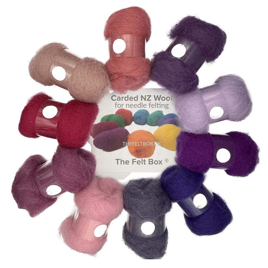 Carded Wool Shade Packs – Needle Felting Wool Mix UK | The Felt Box