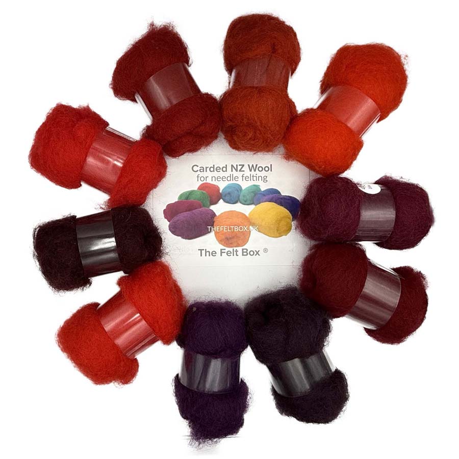 Carded Wool Shade Packs – Needle Felting Wool Mix UK | The Felt Box