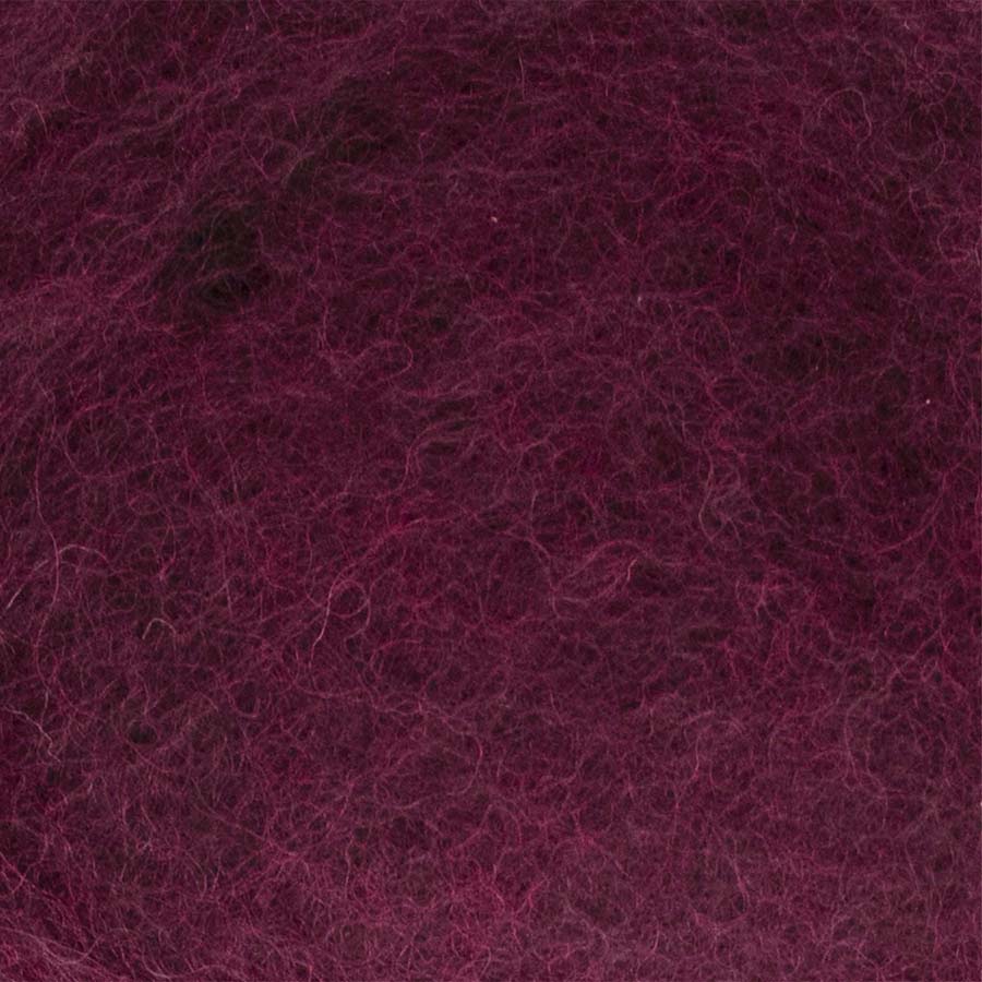 Carded Wool For Felting, Needle Felting Batting, Wine  ( 45 )