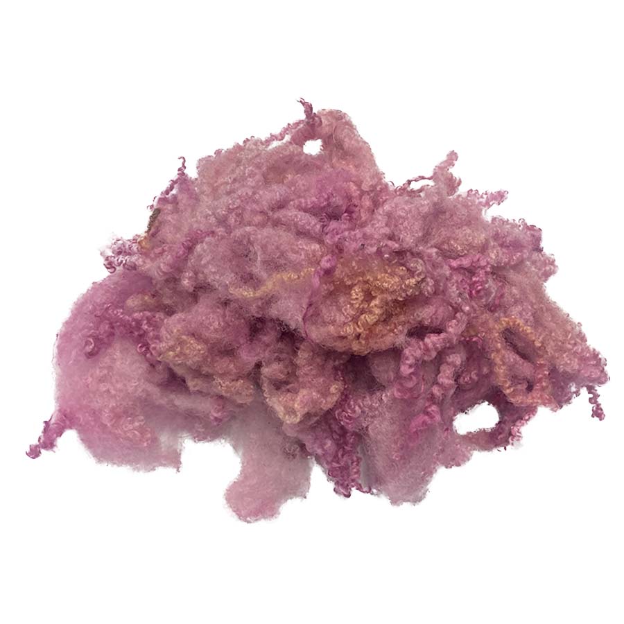 Pink Bluefaced Leicester Wool Locks (53) | 14g Fleece for Felting